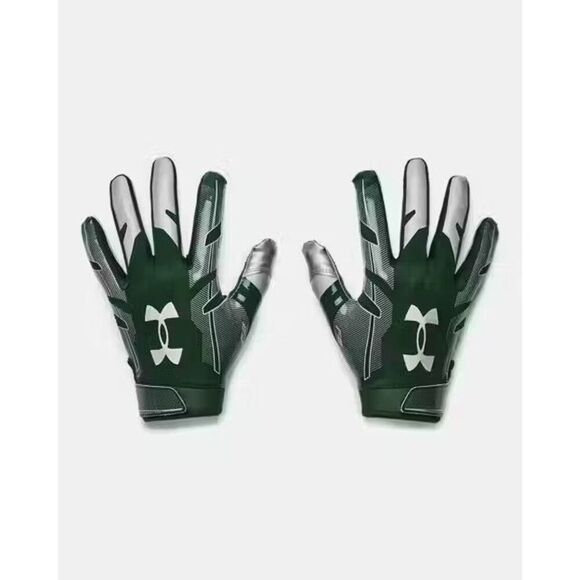 Under Armour 1368851 301 UA F8 Mens Size XL Green Silver Football Skill Gloves - Picture 7 of 9